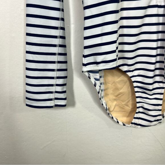 Cabana Life Navy striped zipup Unisuit 50+UPF Size Large NWT - Picture 7 of 12